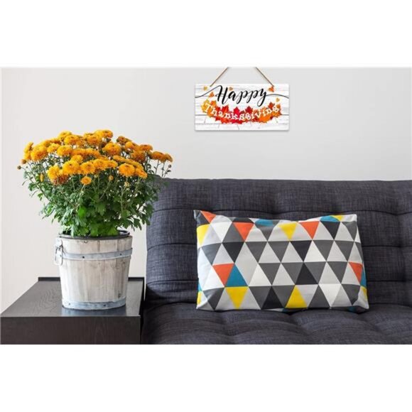 6"x12" Farmhouse Thanksgiving Door Decor Hanging Sign for Home Wall - Picture 7 of 8
